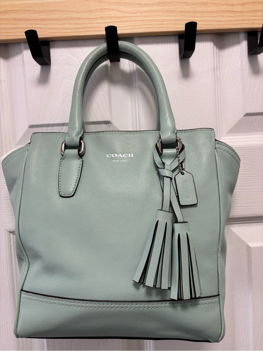 Coach Legacy Leather Mini Tanner (2012) 48894 in Mint/Pistachio w Crossbody EUC